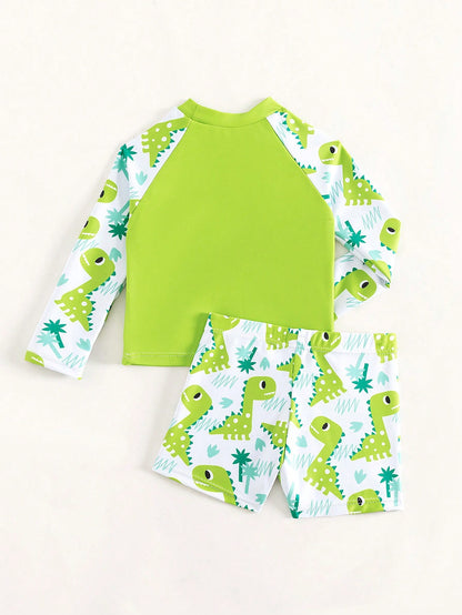 Traje de baño para bebé con estampado de dinosaurios