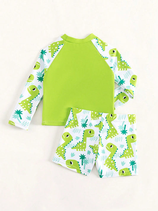 Traje de baño para bebé con estampado de dinosaurios