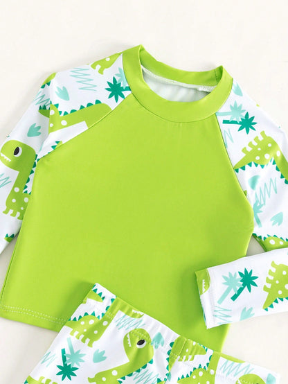 Traje de baño para bebé con estampado de dinosaurios