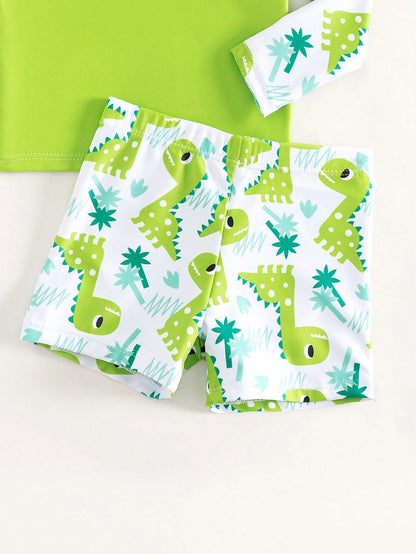 Traje de baño para bebé con estampado de dinosaurios