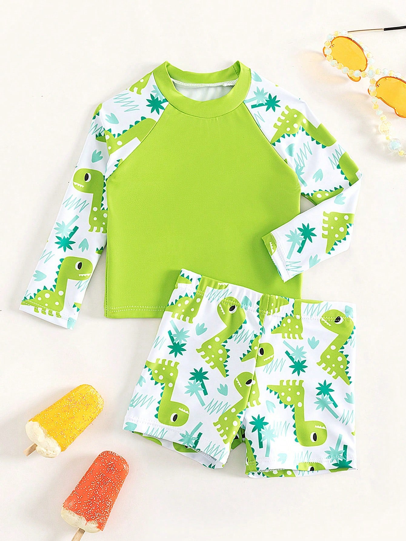 Traje de baño para bebé con estampado de dinosaurios