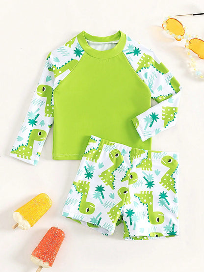 Traje de baño para bebé con estampado de dinosaurios