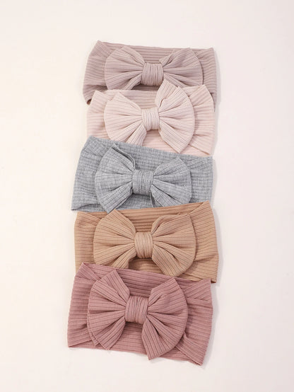 Prenda multicolor diadema para bebe con moño acanalado surtido decorativo
