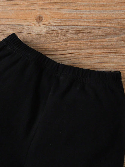 Camiseta shorts letras negro estilo urbano cómodo