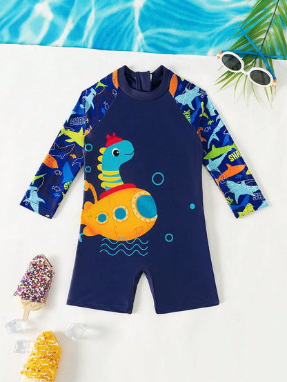 Traje de baño de dinosaurios para niños