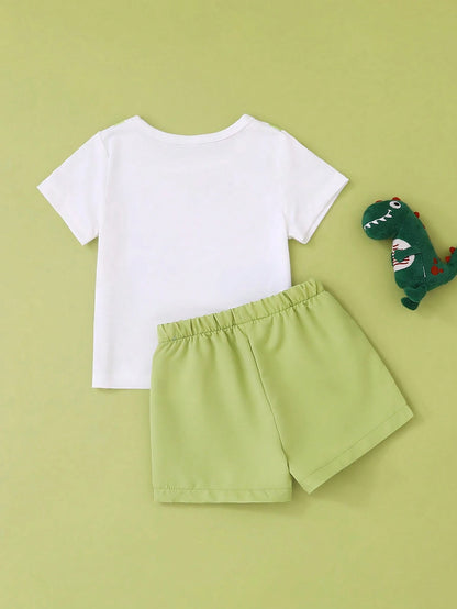 Conjunto dinosaurio verde de camiseta y short