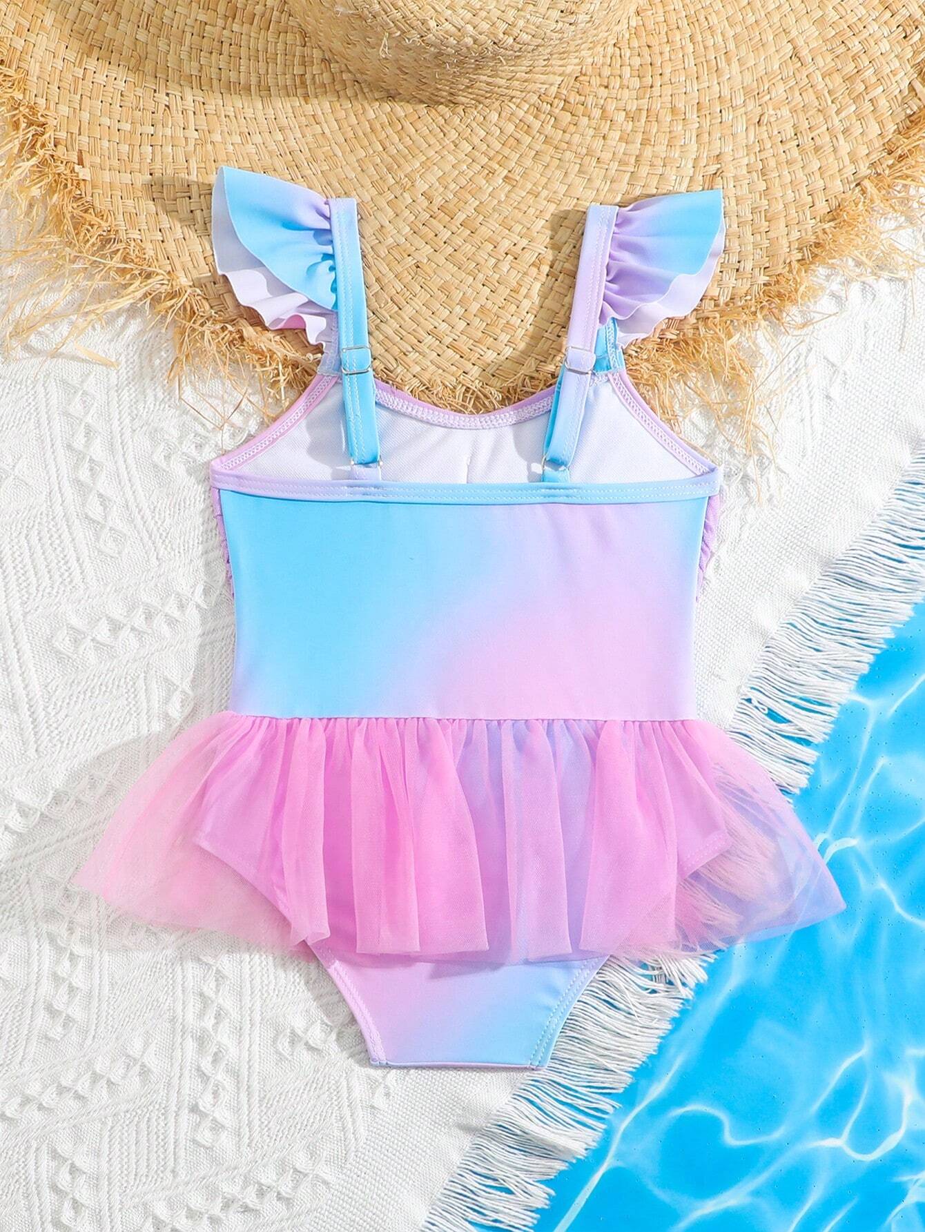 Traje de baño púrpura malva sirenita