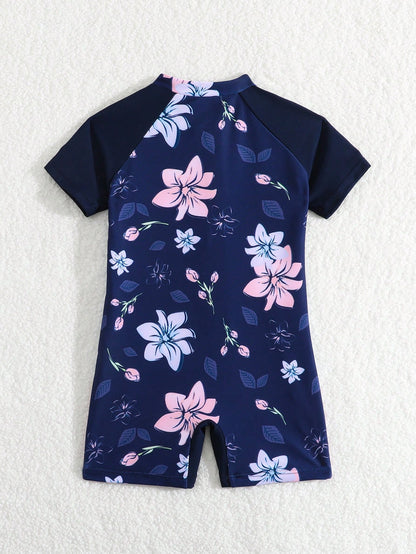 Traje de baño multicolor con estampado floral