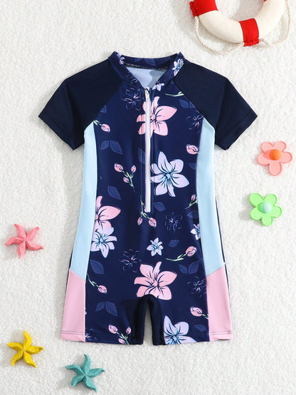 Traje de baño multicolor con estampado floral