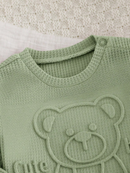 Conjunto verde tejido con sudadera y pantalón térmico
