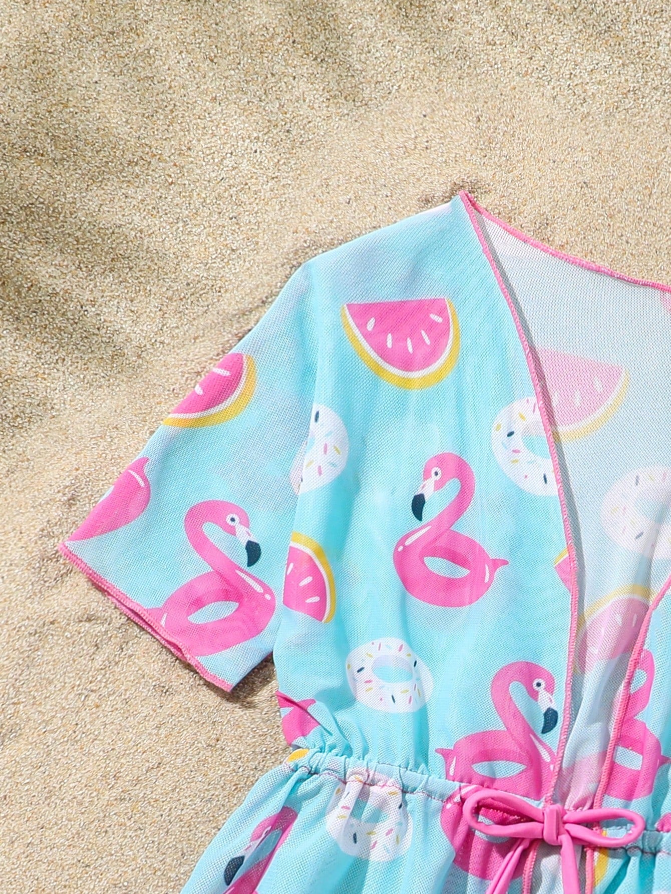 Traje de baño multicolor flamencos dulce verano