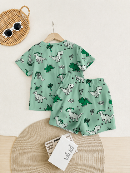 Prenda verde pijama para bebe con rayas verdes vista trasera
