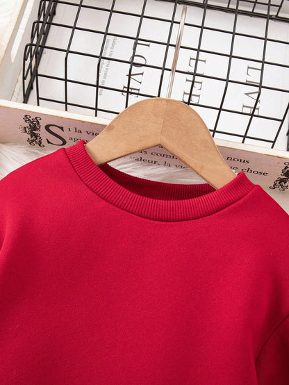Vestido rojo con cuadros escoceses y volantes