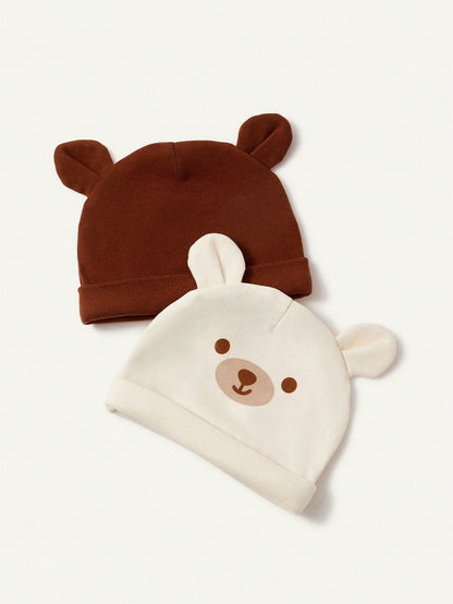 Set Gorros Multicolor Con Orejas De Oso