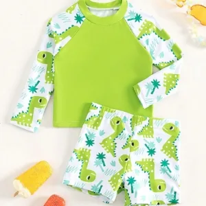 Traje de baño para bebé niño con estampado de tortuga