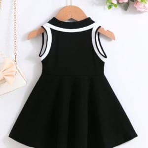 Vestido sin mangas a rayas para bebé niña