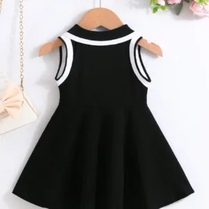 Vestido sin mangas a rayas para bebé niña