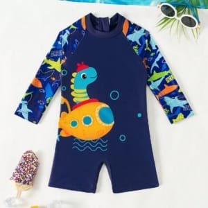 Traje de baño de dinosaurios para niños