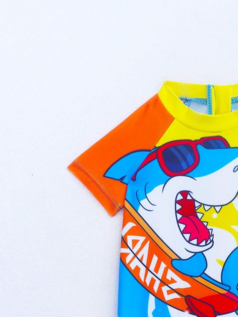Traje de baño para bebé con estampado de tiburón