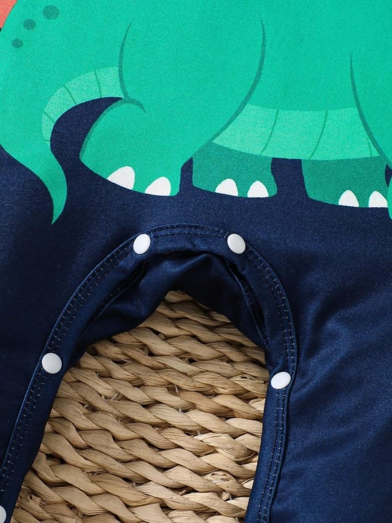 Mono multicolor de manga larga con dinosaurios para bebé niño