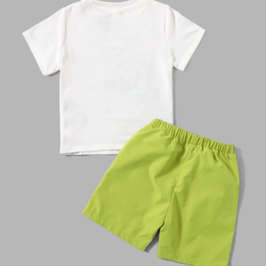 Conjunto con Camiseta de Dinosaurio y Pantalones Cortos