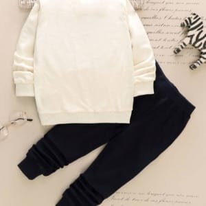 Pantalones Deportivos con Sudadera y Estampado de Dinosaurio