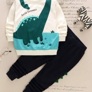 Pantalones Deportivos con Sudadera y Estampado de Dinosaurio