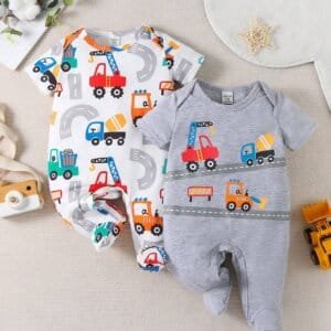 Conjuntos multicolor manga corta con dibujos animados