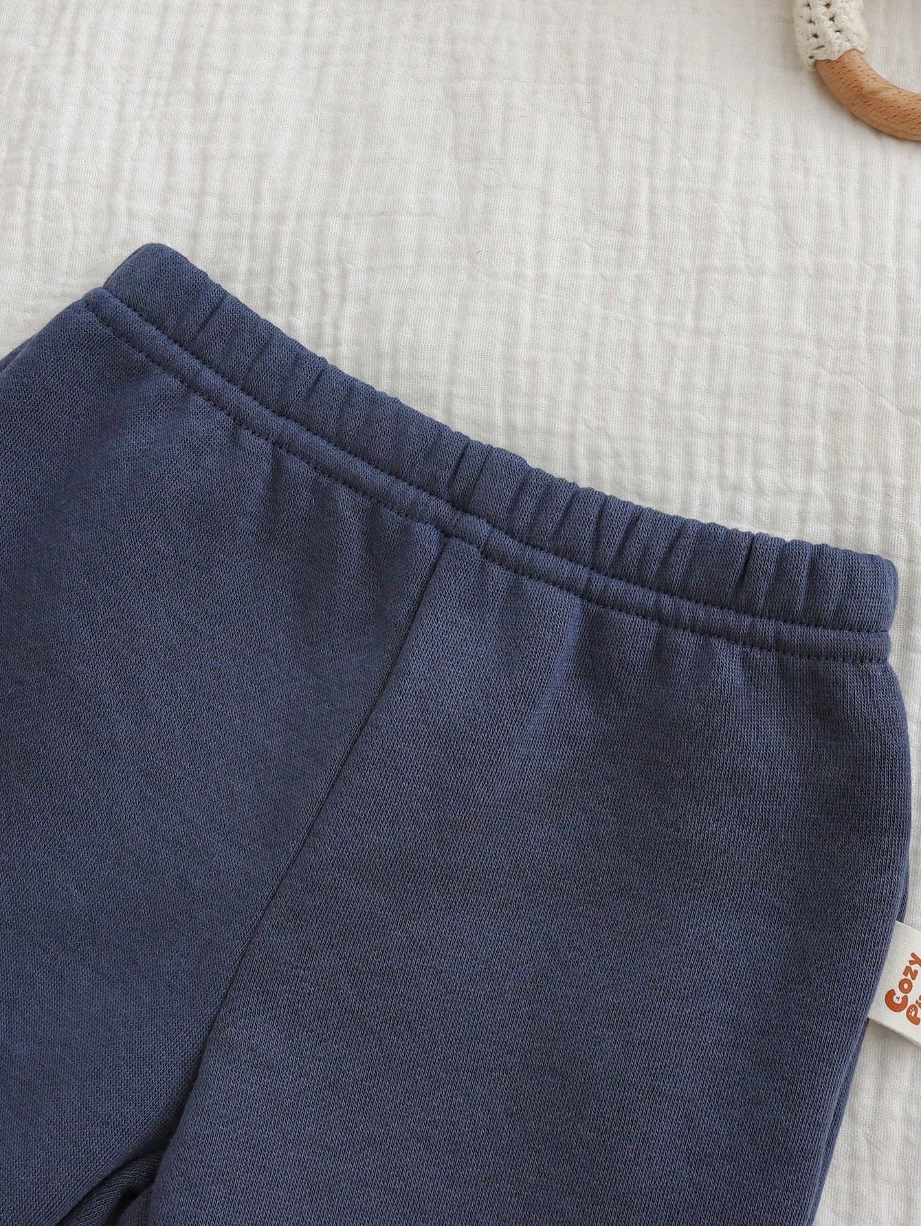 Conjunto bebé azul estampado animales con capucha