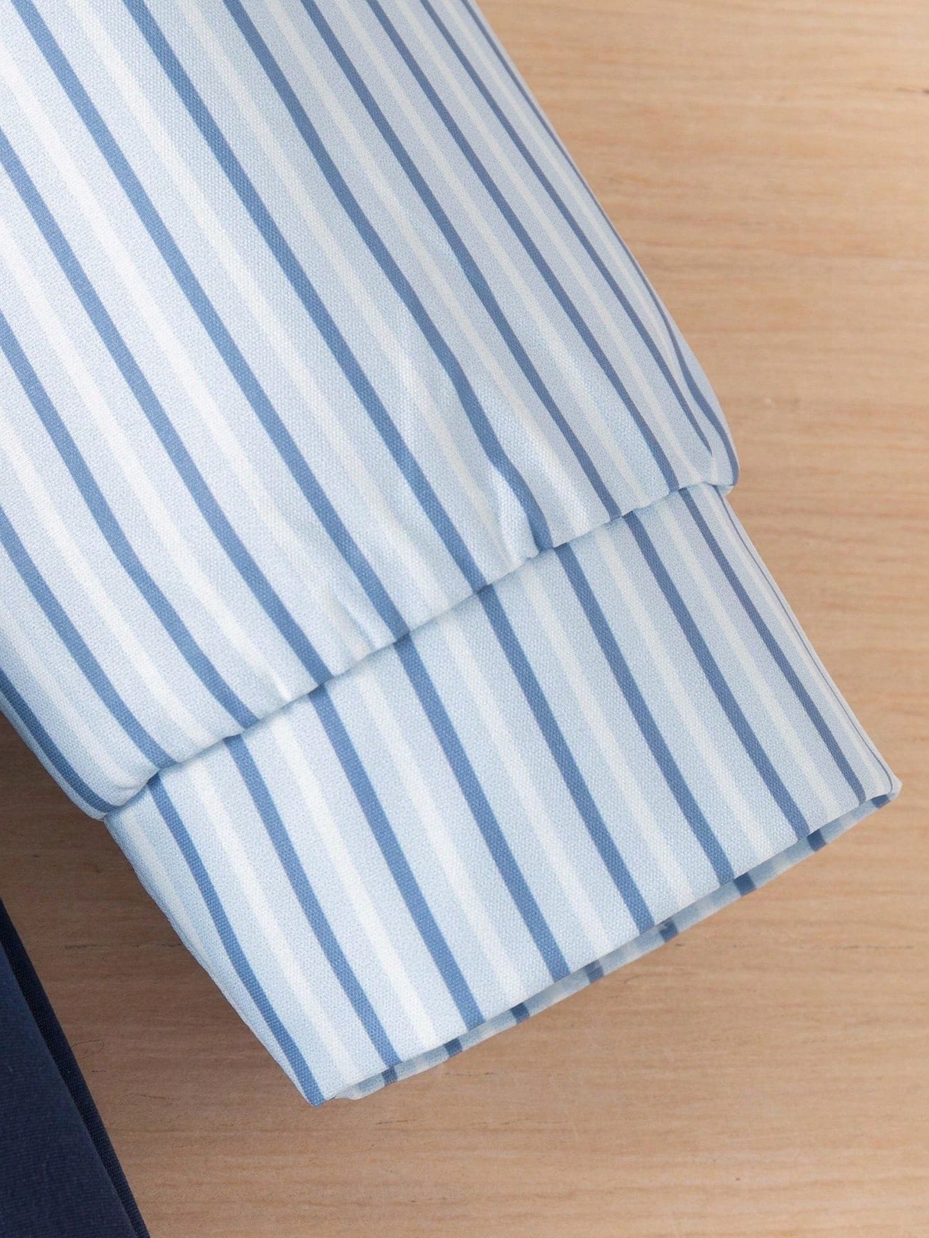 Vestido elegante azul rayas con moño