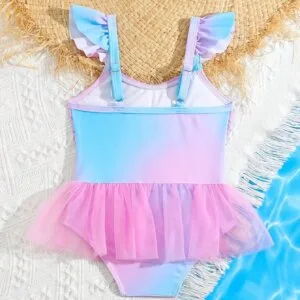 Traje de baño púrpura malva sirenita