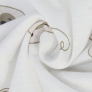 Pelele blanco estampado de osito con botones frontales