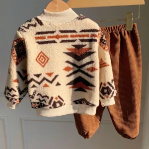 Conjunto térmico albaricoque con suéter y jogger