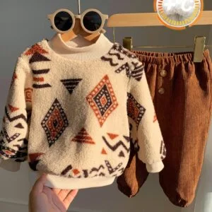 Conjunto térmico albaricoque con suéter y jogger