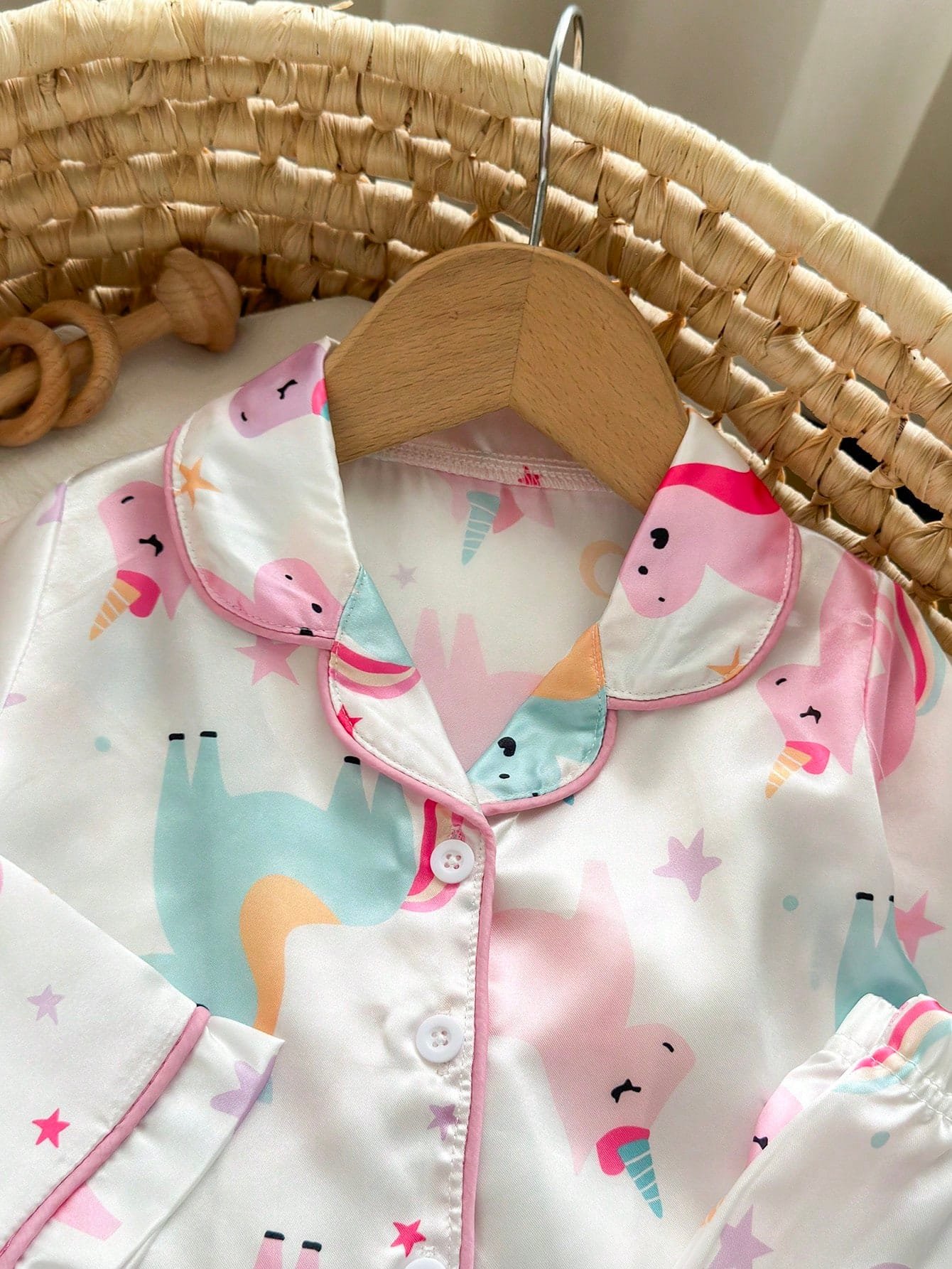 Pijama blanca unicornio dibujos animados