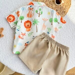 Conjunto safari multicolor con camisa y short